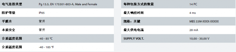 船級壓力變送器參數2
