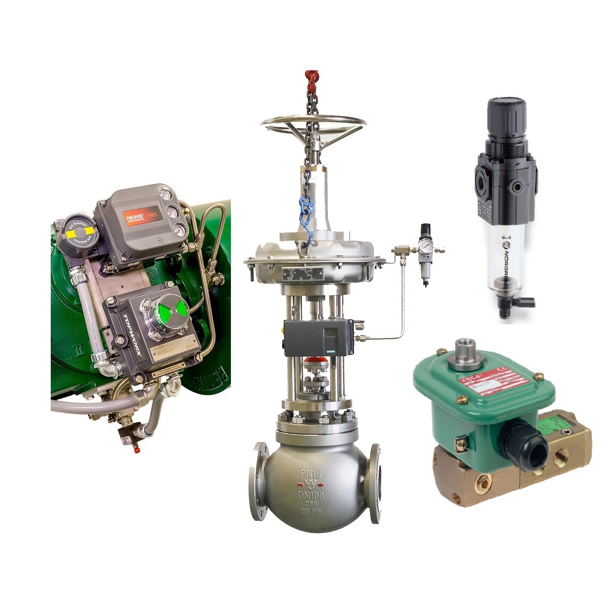 吳忠儀表閥門 配FISHER DVC6200 SIS閥門定位器 Norgren B72G過濾減壓閥 ASCO 551電磁閥 1